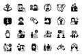 Vector Set of People icons related to Employees wealth, Like and Champagne glasses. Vector