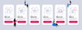 Vector Set of People icons related to Flight mode, Payment method and Group. Vector