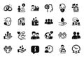 Vector Set of People icons related to Meeting time, Working hours and Hold t-shirt. Vector