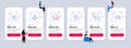 Vector Set of People icons related to Teamwork, Settings blueprint and Parking app. Vector