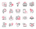 Vector Set of People icons related to Valet servant, Communication and Business idea. Vector