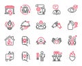 Vector Set of People icons related to Voting ballot, Business targeting and Clapping hands. Vector Royalty Free Stock Photo