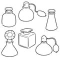 Vector set of perfume bottle Royalty Free Stock Photo