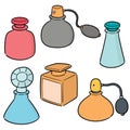 Vector set of perfume bottle Royalty Free Stock Photo
