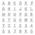 Vector set of personalized monograms in geometric style on white background