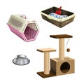Vector set of pet shop accessories