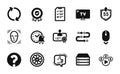 Vector set of Ph neutral, Tv and Fan engine icons simple set. Vector Royalty Free Stock Photo