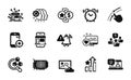 Vector set of Photo cloud, Marketplace and Teamwork question icons simple set. Vector