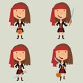 Halloween Pirate Girl Royalty Free Stock Photo