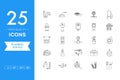 Vector set of Plumbing Service icons Royalty Free Stock Photo