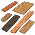 Vector set of plywood