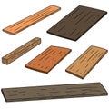 Vector set of plywood