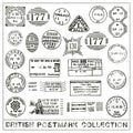 Large historical UK postmark collection
