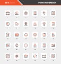 Power and Energy Flat Line Web Icon Concepts