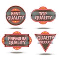 Vector set Premium Quality badges.