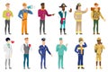 Vector set of professions characters. Royalty Free Stock Photo