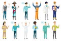 Vector set of professions characters. Royalty Free Stock Photo
