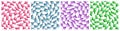 Vector Set of Psychedelic Checkerboard Seamless Patterns in 3D Render Style. Y2k Texture with Swirl Groovy Waves