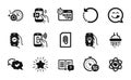 Vector set of Quick tips, Star and Recovery data icons simple set. Vector