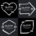 Vector set of quote forms template.