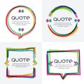 Vector set of quote forms template.