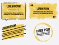 Vector set quotes bacground. Modern lettering illustration. Royalty Free Stock Photo