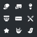 Vector Set of Rap Battle Icons.