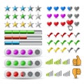 Vector set rating icon Royalty Free Stock Photo