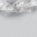 Vector set of realistic isolated cloud on the transparent background. Royalty Free Stock Photo