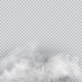 Vector set of realistic isolated cloud on the transparent background.