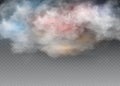 Vector set of realistic isolated cloud on the transparent background. Royalty Free Stock Photo