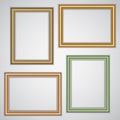 Vector set of realistic plastic portrait frames on