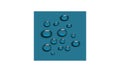 Vector set of realistic water droplets Royalty Free Stock Photo