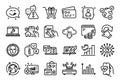 Vector set of Repair document, Developers chat and Wifi line icons set. Vector