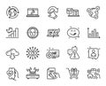 Vector set of Repair document, Developers chat and Wifi line icons set. Vector