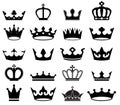 Vector set of retro crowns