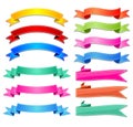 Vector set of Ribbons, Labels, Banners Royalty Free Stock Photo