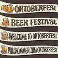 Vector set of ribbons for Oktoberfest