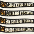 Vector set of ribbons for Sky Lantern Festival