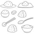 Vector set of rice Royalty Free Stock Photo