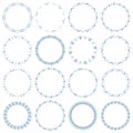 Vector set of round frames in delicate pastel shades
