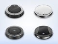 Vector set with round robotic vacuum cleaners