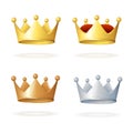 Vector. Set of royal crowns