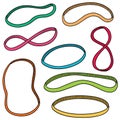 Vector set of rubber band