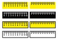 Vector set of rulers