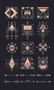 Vector set of sacred geometry. Royalty Free Stock Photo