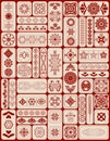 Vector Set of Sacred Geometry Symbols and Mandalas. Royalty Free Stock Photo