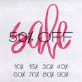 Vector set of sale labels for discount season Royalty Free Stock Photo