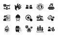 Vector set of Sallary, Mail app and Communication icons simple set. Vector