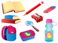 Vector Set of School Supplies